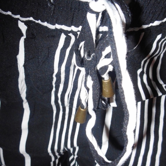 Flared Striped Drawstring Pants - Picture 4 of 4